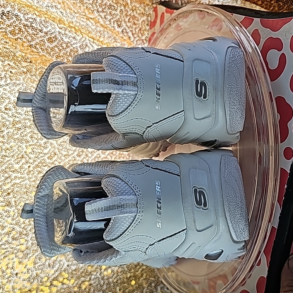 B Skechers D-Lites-New Scene White Silver Women LifeStyle Casual Shoes - Picture 5 of 11